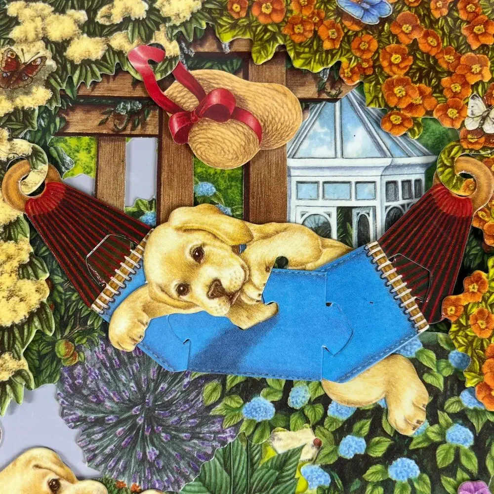 SANTORO Swing Cards Dogs In Hammock 3D Interactive Pop Up Greeting Card Sealed